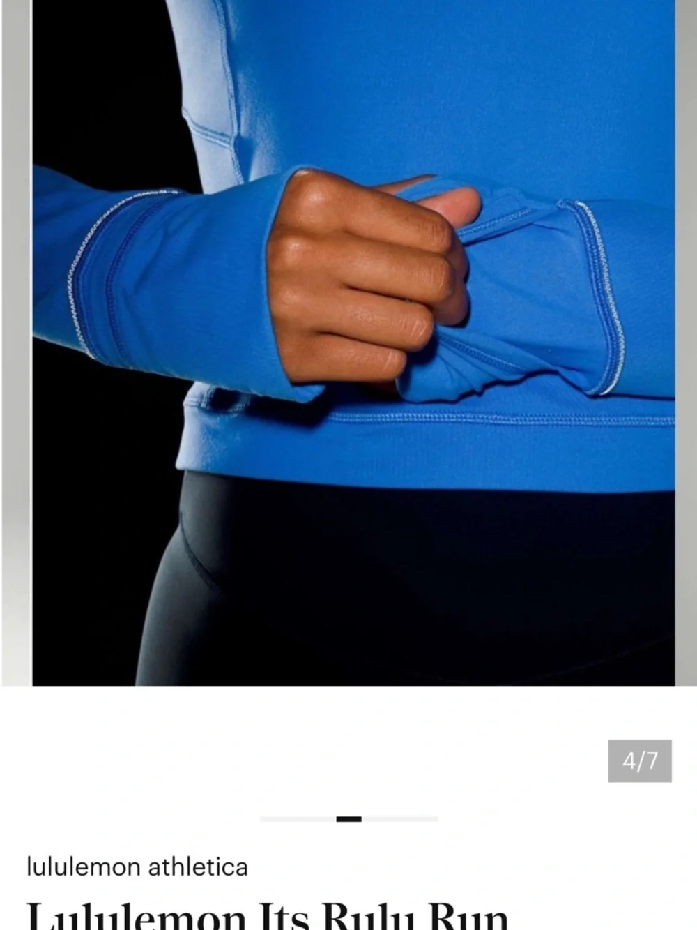 lululemon athletica long-sleeve half-zip top in bright blue - Picture 4 of 10